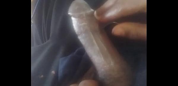  Masturbating Black Dick with Shea Butter from Nigeria